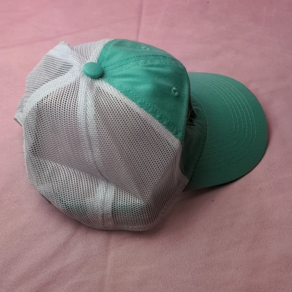 Outdoor Cap Mint Green Wade Incorporated White Mesh Adjustable Hat